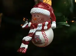 Snowman/baseball novelty ornament
