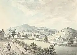 Abernavas church & hall, 1795