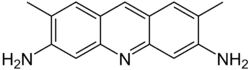 Skeletal formula of acridine yellow