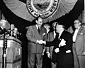 Dubinsky shaking hands with Adlai Stevenson II