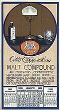 1933 advertisement for Otis Clapp & Son's Malt Compound