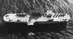 Aerial view of Tripoli underway in 1967