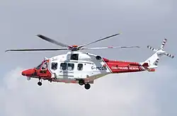 AgustaWestland AW189 in HM Coastguard livery.