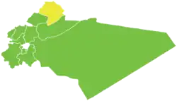 Map of an-Nabek District within Rif Dimashq Governorate