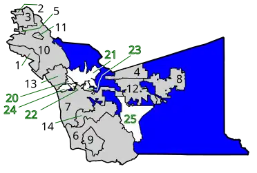 Cities and census designated places of Alameda County