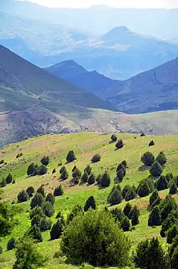 Landscape in the Alamut region of Qazvin County