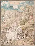 Mary among a Multitude of Animals, c. 1506, dark brown ink and watercolour, 31,9 × 24,1 cm, Albertina (3066)