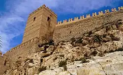 The walls with defensive tower.