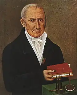 Image 1Alessandro Volta with the first electrical battery. Volta is recognized as an influential inventor. (from Invention)