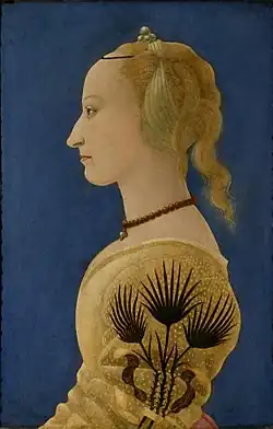 Alesso Baldovinetti, Portrait of a Lady in Yellow, c. 1465, National Gallery, London