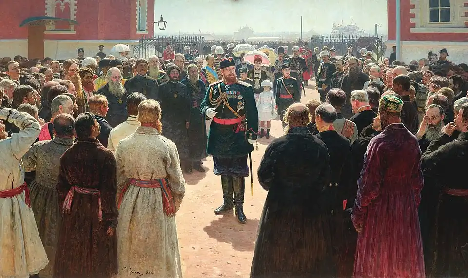 Tsar Alexander III Receives Local Government Officials at Petrovsky Palace (1886)