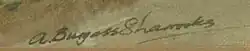 cursive painted signature reading "A. Burgess Sharrocks"