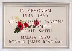 Second World War memorial, Farley