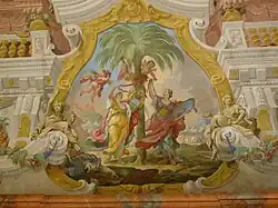 "Allegorical representation of Transylvania and Serbia", Altomonte, 1723
