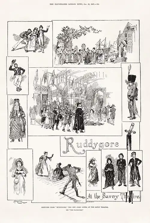 Amédée Forestier - Illustrated London News - Gilbert and Sullivan - Ruddygore (Ruddigore)