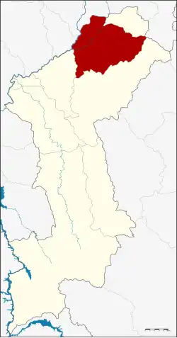 District location in Lamphun province