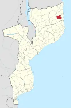 District location in Mozambique