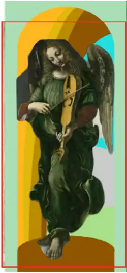 Digital reconstruction of a character in a color niche