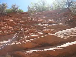 Angels Landing trail including chain cables