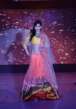 Anjali Lavania in a paneled lehenga