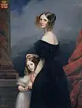 Anne-Louise Alix de Montmorency, with her daughter, ca. 1840