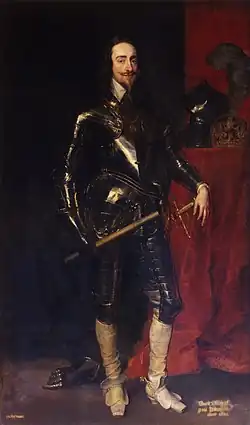 Charles I depicted with the Tudor Crown, 1638