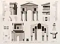 Plan, elevation, and section of the triumphal arch