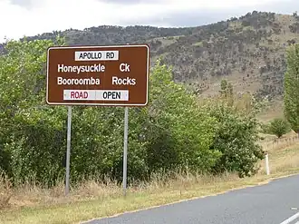 Apollo Road, the road to Honeysuckle Creek