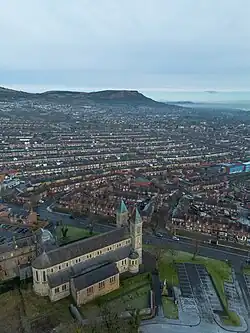 Aerial photo of Ardoyne taken by Caoimhin McNulty