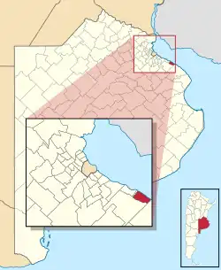 Location of Berisso in Buenos Aires Province
