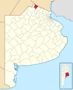 location of Ramallo Partido in Buenos Aires Province
