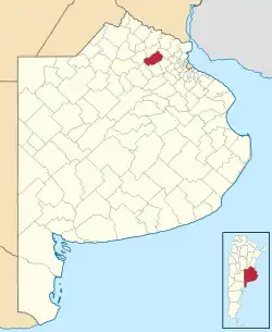 location of San Andres de Giles Partido in Buenos Aires Province