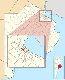 Location of Tres de Febrero Partido in Buenos Aires Province