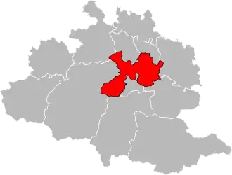 Situation of the canton of Val d'Ariège in the department of Ariège