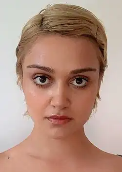 Ariela Barer looking at the camera