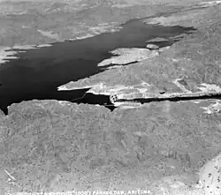 Parker Dam in the 1940s Parker Dam as viewed from California