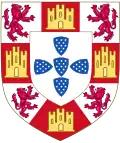 Arms of Infanta Branca of Portugal, Viscountess of Huelgas and Lady of Cifuentes