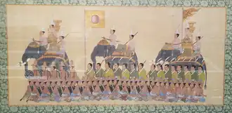 Pictured in this contemporary Siamese painting, the mercenary army of Japanese adventurer Yamada Nagamasa played a pivotal role in court intrigue during the first half of the 17th century.