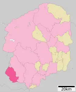 Location of Ashikaga in Tochigi Prefecture