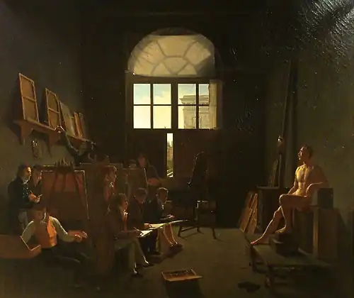 Interior of David's Studio by Léon Matthieu Cochereau