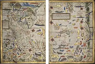 Map of the Portuguese empire in the East Indies (including the Indonesian Archipelago), Atlas Miller.