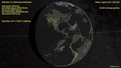 Animation of shadow movement from space