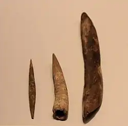 Bone tools, Hayonim Cave, 30000 BP.