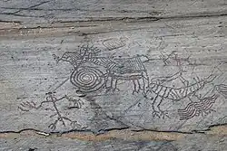 Photo of rock art at Ausevika