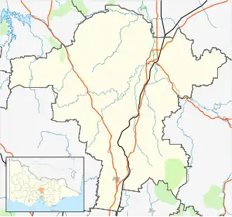 Pyalong is located in Shire of Mitchell