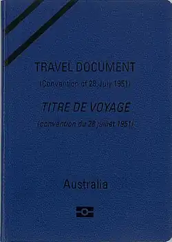 Australian Refugee Travel Document