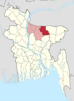 Location of Netrokona District in Bangladesh
