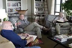 George W. Bush with Colin Powell and Richard Armitage