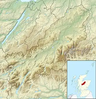 Lochan a' Garbh Coire is located in Badenoch and Strathspey