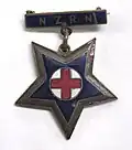 New Zealand Registered Nurse qualification badge presented to Nurse Vida M K MacLean, 1910 (front).